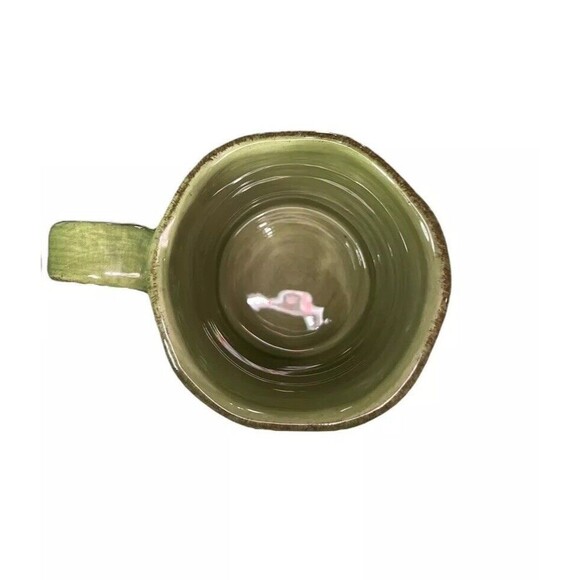 Tabletops Lifestyles Coffee Mug Campagnolo Hand Painted Green 16 oz Set Of 2 - Picture 6 of 11